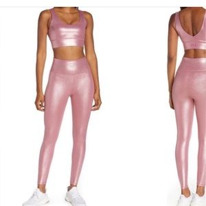 IVL Collective Pink Shimmer Leggings & Sports Bra